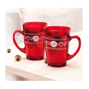Yves Rocher Red Holiday Theme Cups
